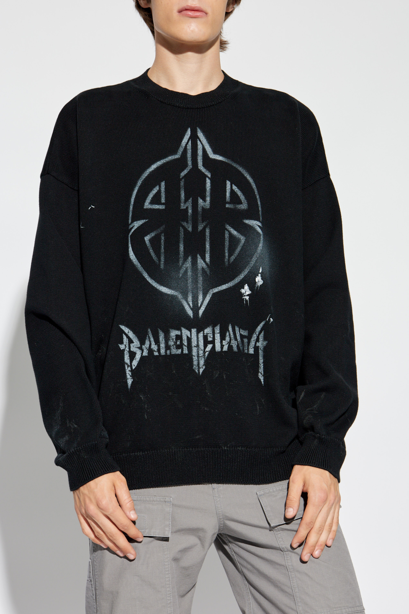 Black balenciaga jumper best sale